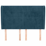 Vidaxl hoofdbord met randen 147x23x118 128 cm fluweel donkerblauw
