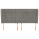 Vidaxl hoofdbord met randen 163x23x118 128 cm fluweel lichtgrijs