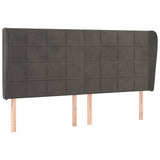 Vidaxl hoofdbord met randen 163x23x118 128 cm fluweel zwart