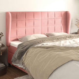 Vidaxl hoofdbord met randen 183x23x118 128 cm fluweel roze