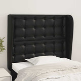 Vidaxl hoofdbord met randen 83x23x118 128 cm kunstleer zwart