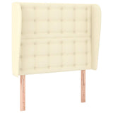 Vidaxl hoofdbord met randen 83x23x118 128 cm kunstleer crèmekleurig