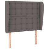 Vidaxl hoofdbord met randen 83x23x118 128 cm kunstleer grijs