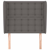 Vidaxl hoofdbord met randen 83x23x118 128 cm kunstleer grijs