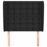Vidaxl hoofdbord met randen 93x23x118 128 cm kunstleer zwart