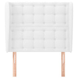 Vidaxl hoofdbord met randen 93x23x118 128 cm kunstleer wit