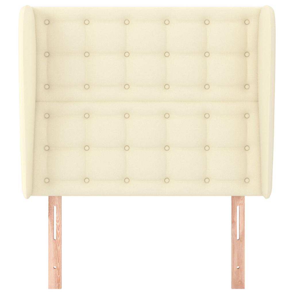 Vidaxl hoofdbord met randen 93x23x118 128 cm kunstleer crèmekleurig