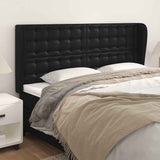 Vidaxl hoofdbord met randen 183x23x118 128 cm kunstleer zwart