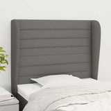 Vidaxl hoofdbord met randen 83x23x118 128 cm stof donkergrijs