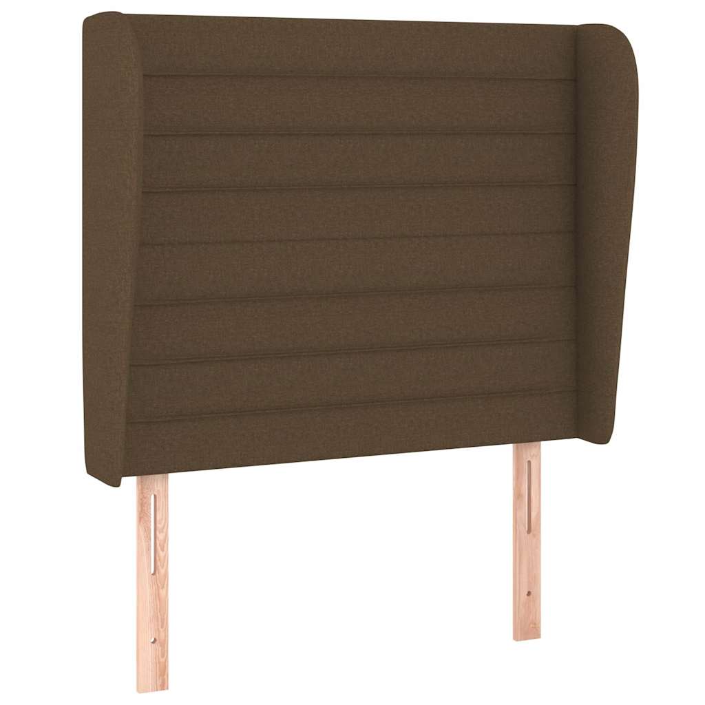 Vidaxl hoofdbord met randen 83x23x118 128 cm stof donkerbruin