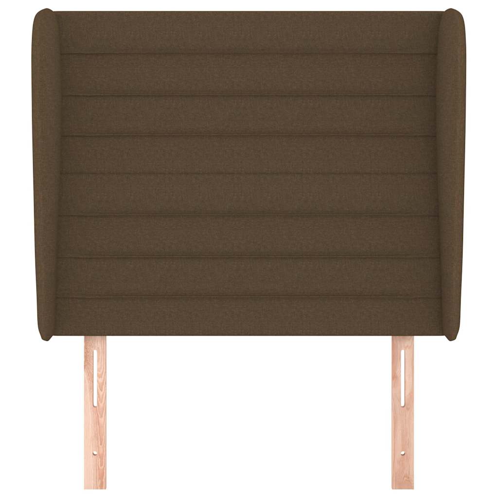 Vidaxl hoofdbord met randen 83x23x118 128 cm stof donkerbruin