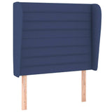 Vidaxl hoofdbord met randen 83x23x118 128 cm stof blauw