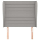 Vidaxl hoofdbord met randen 93x23x118 128 cm stof lichtgrijs