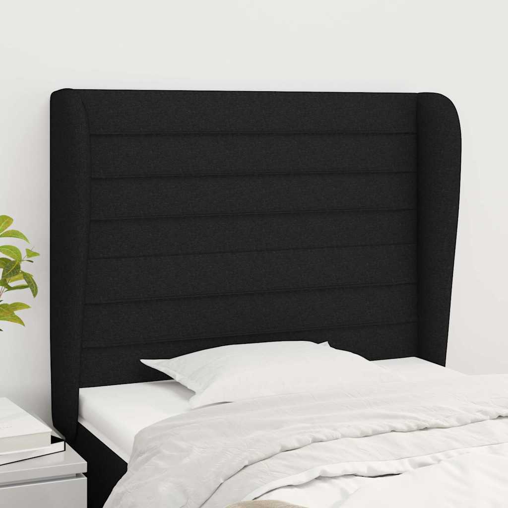 Vidaxl hoofdbord met randen 93x23x118 128 cm stof zwart