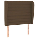 Vidaxl hoofdbord met randen 93x23x118 128 cm stof donkerbruin