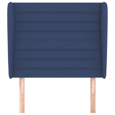 Vidaxl hoofdbord met randen 93x23x118 128 cm stof blauw