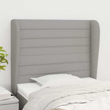 Vidaxl hoofdbord met randen 103x23x118 128 cm stof lichtgrijs