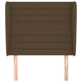 Vidaxl hoofdbord met randen 103x23x118 128 cm stof donkerbruin