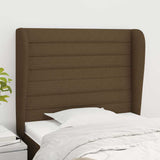 Vidaxl hoofdbord met randen 103x23x118 128 cm stof donkerbruin