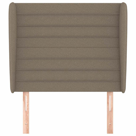 Vidaxl hoofdbord met randen 103x23x118 128 cm stof taupe