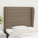 Vidaxl hoofdbord met randen 103x23x118 128 cm stof taupe