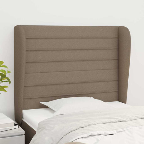Vidaxl hoofdbord met randen 103x23x118 128 cm stof taupe