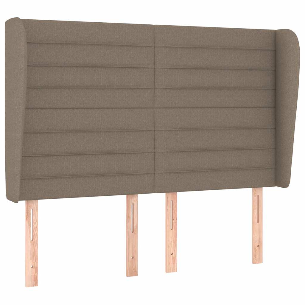 Vidaxl hoofdbord met randen 147x23x118 128 cm stof taupe