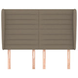 Vidaxl hoofdbord met randen 147x23x118 128 cm stof taupe