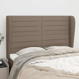 Vidaxl hoofdbord met randen 147x23x118 128 cm stof taupe
