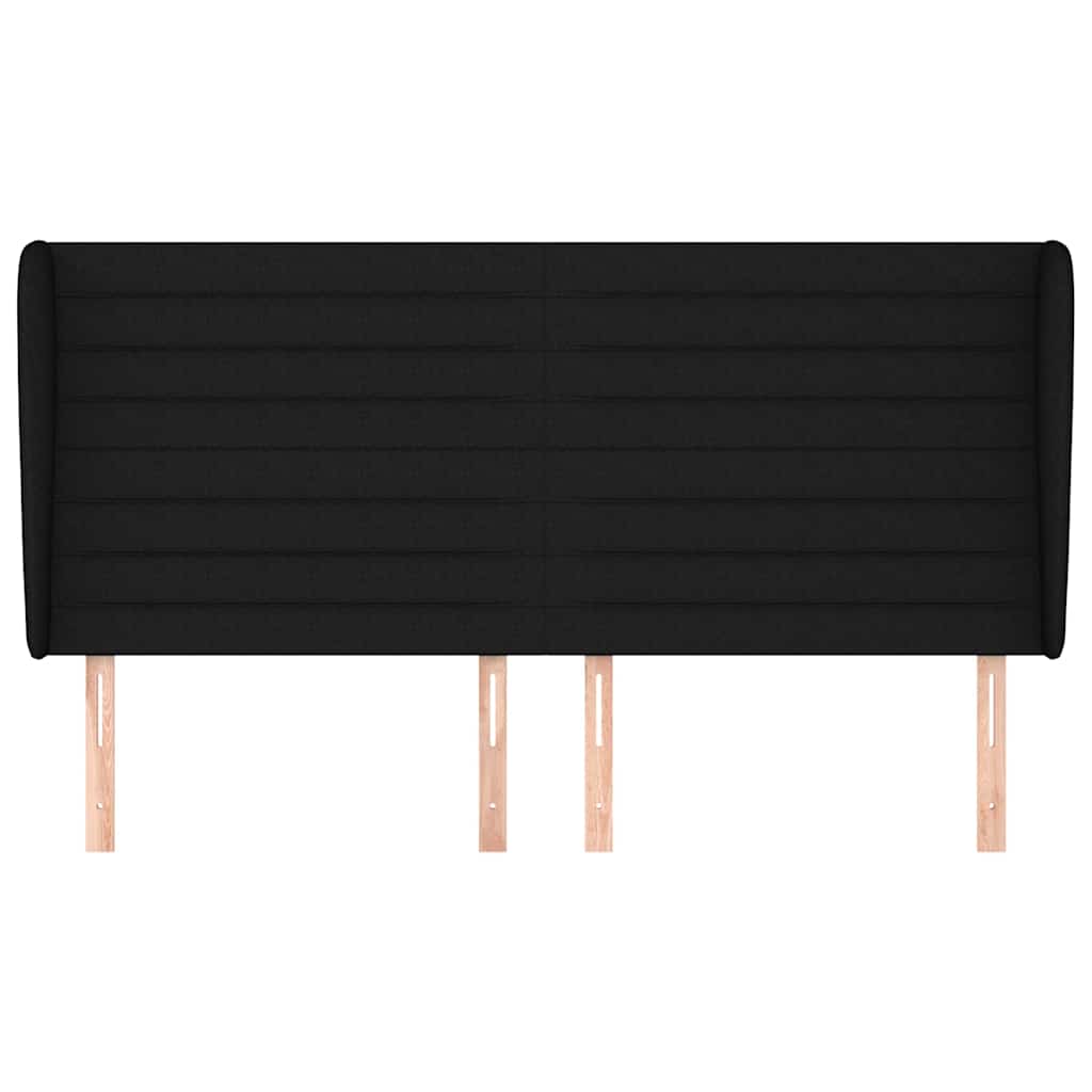 Vidaxl hoofdbord met randen 163x23x118 128 cm stof zwart