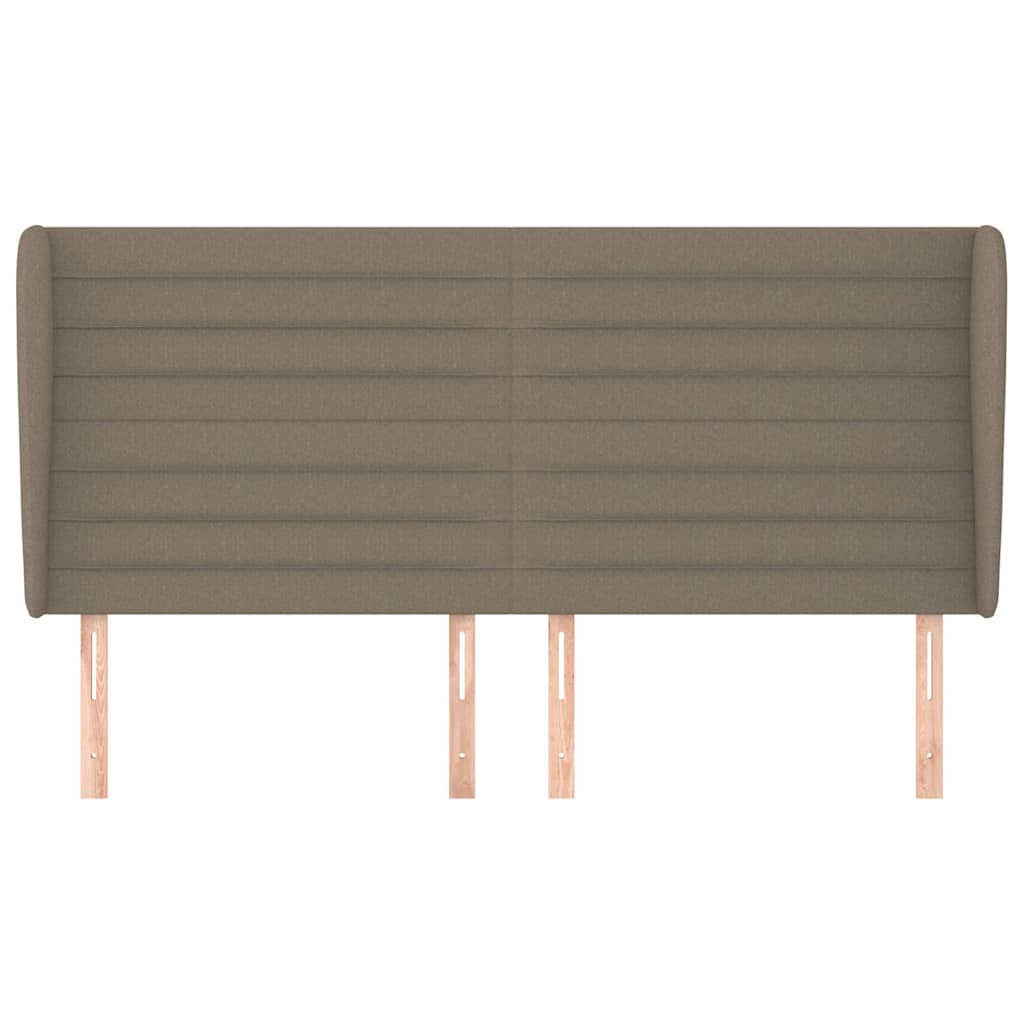 Vidaxl hoofdbord met randen 163x23x118 128 cm stof taupe