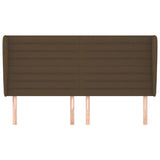 Vidaxl hoofdbord met randen 203x23x118 128 cm stof donkerbruin