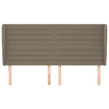 Vidaxl hoofdbord met randen 203x23x118 128 cm stof taupe