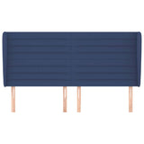 Vidaxl hoofdbord met randen 203x23x118 128 cm stof blauw