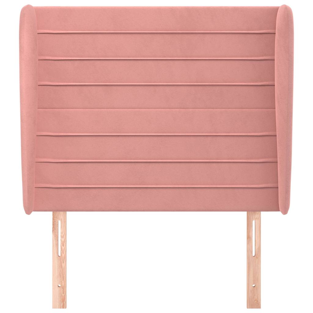 Vidaxl hoofdbord met randen 93x23x118 128 cm fluweel roze