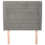 Vidaxl hoofdbord met randen 103x23x118 128 cm fluweel lichtgrijs