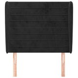 Vidaxl hoofdbord met randen 103x23x118 128 cm fluweel zwart