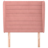 Vidaxl hoofdbord met randen 103x23x118 128 cm fluweel roze