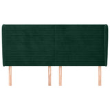 Vidaxl hoofdbord met randen 163x23x118 128 cm fluweel donkergroen