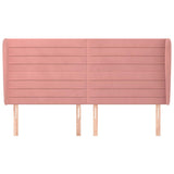 Vidaxl hoofdbord met randen 183x23x118 128 cm fluweel roze