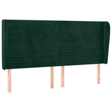 Vidaxl hoofdbord met randen 203x23x118 128 cm fluweel donkergroen
