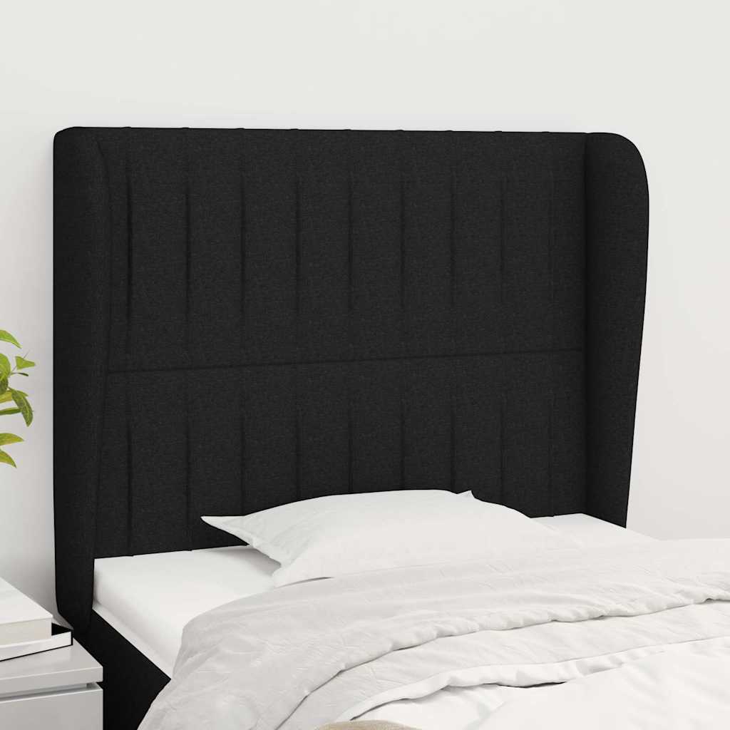 Vidaxl hoofdbord met randen 83x23x118 128 cm stof zwart