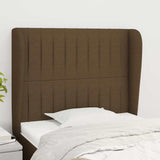 Vidaxl hoofdbord met randen 93x23x118 128 cm stof donkerbruin