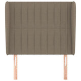 Vidaxl hoofdbord met randen 93x23x118 128 cm stof taupe