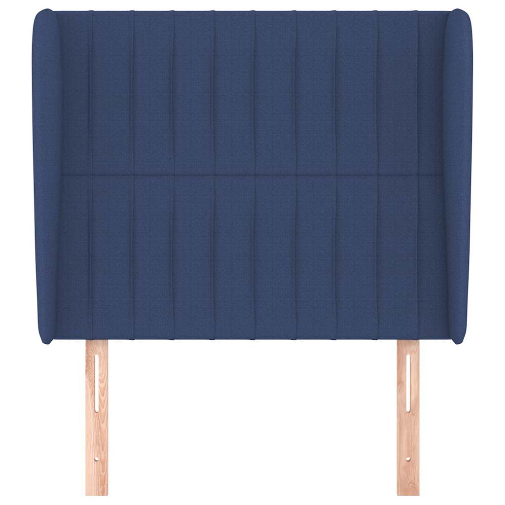 Vidaxl hoofdbord met randen 93x23x118 128 cm stof blauw