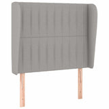 Vidaxl hoofdbord met randen 103x23x118 128 cm stof lichtgrijs