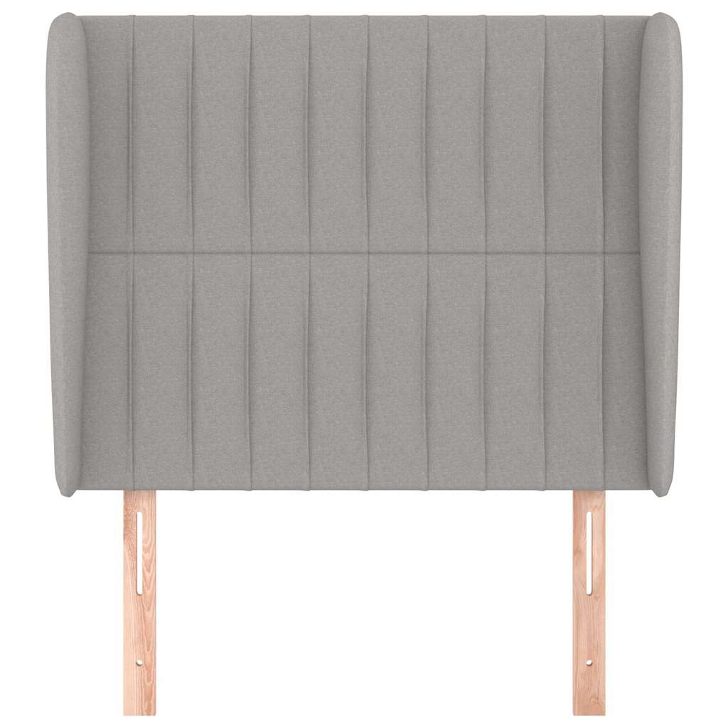 Vidaxl hoofdbord met randen 103x23x118 128 cm stof lichtgrijs