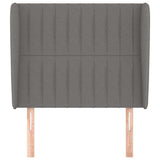 Vidaxl hoofdbord met randen 103x23x118 128 cm stof donkergrijs