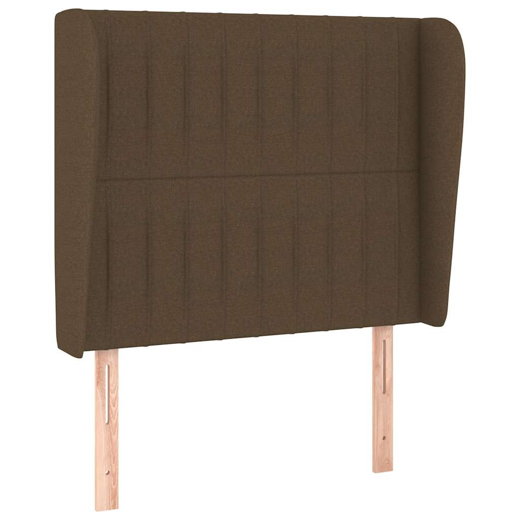 Vidaxl hoofdbord met randen 103x23x118 128 cm stof donkerbruin