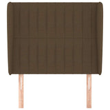 Vidaxl hoofdbord met randen 103x23x118 128 cm stof donkerbruin